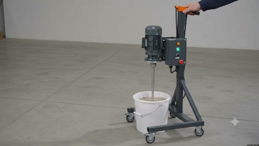 Blunger / Mixer (KE-BM2) running under load on the factory floor