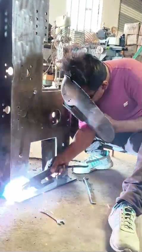Fabrication welding on the Kavan factory floor